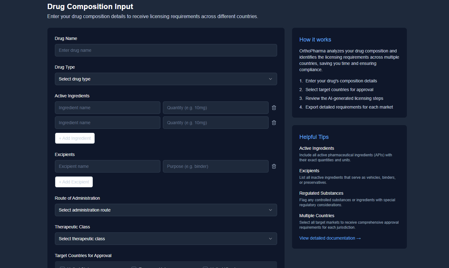 OntoPharma platform interface