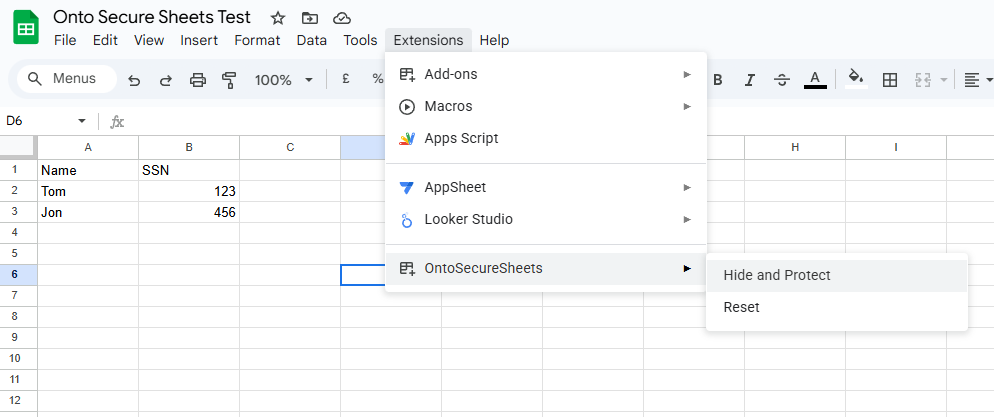 OntoSecureSheets Screenshot