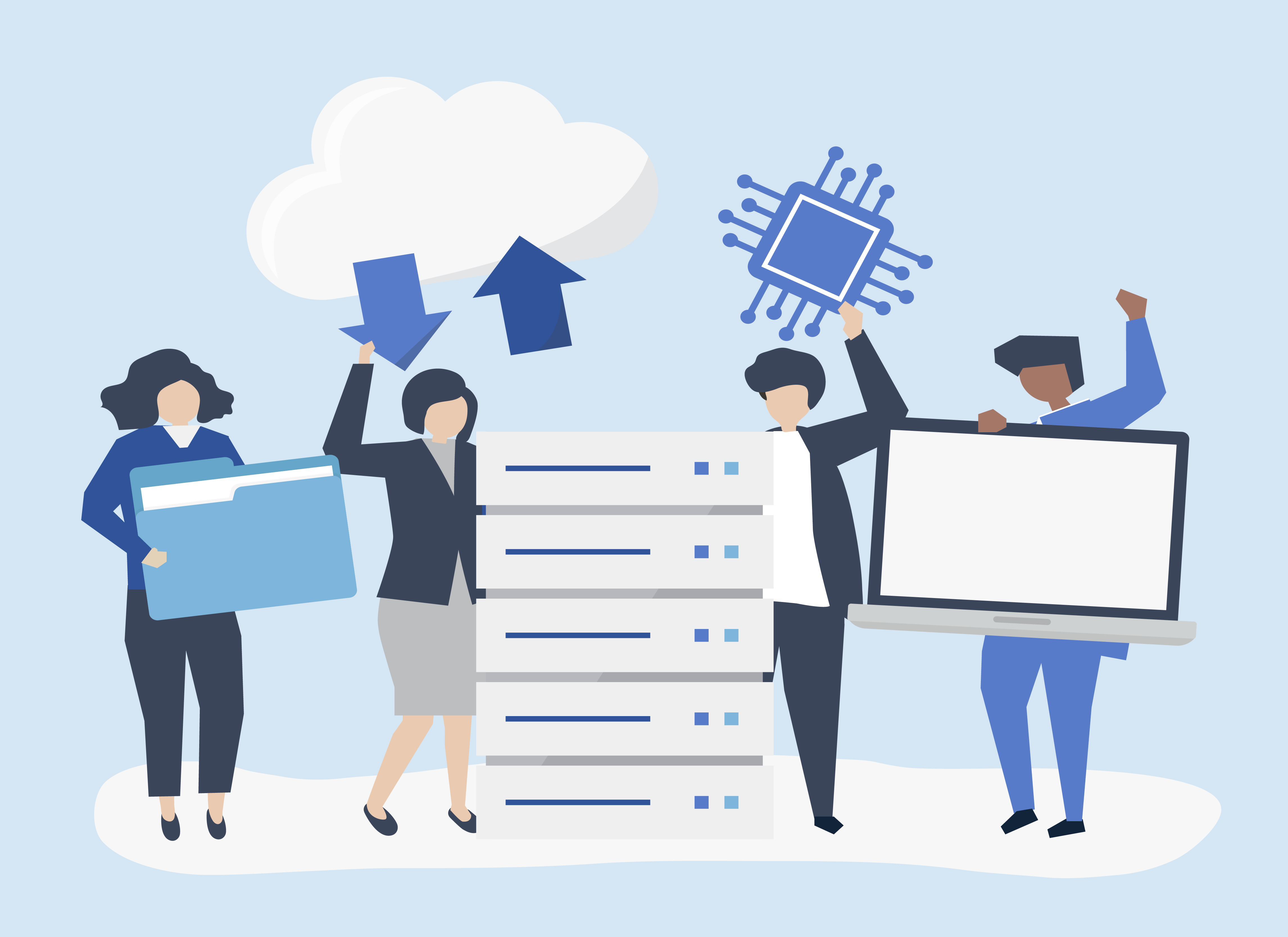 Professional working on SaaS migration